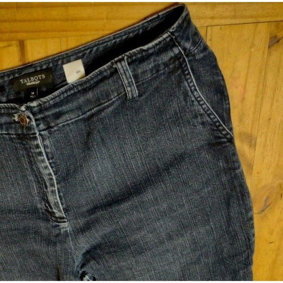 Talbots Womens Denim Jeans Size 14 Blue Stretch Flare Leg High Rise Relaxed Fit - Picture 4 of 6
